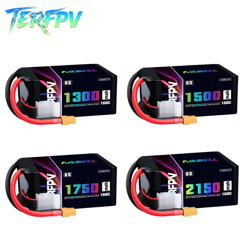 Lipo Battery 6S - Batterie Lipo TERFPV 6S 22.2V 1300/1500/1750./2150mAh