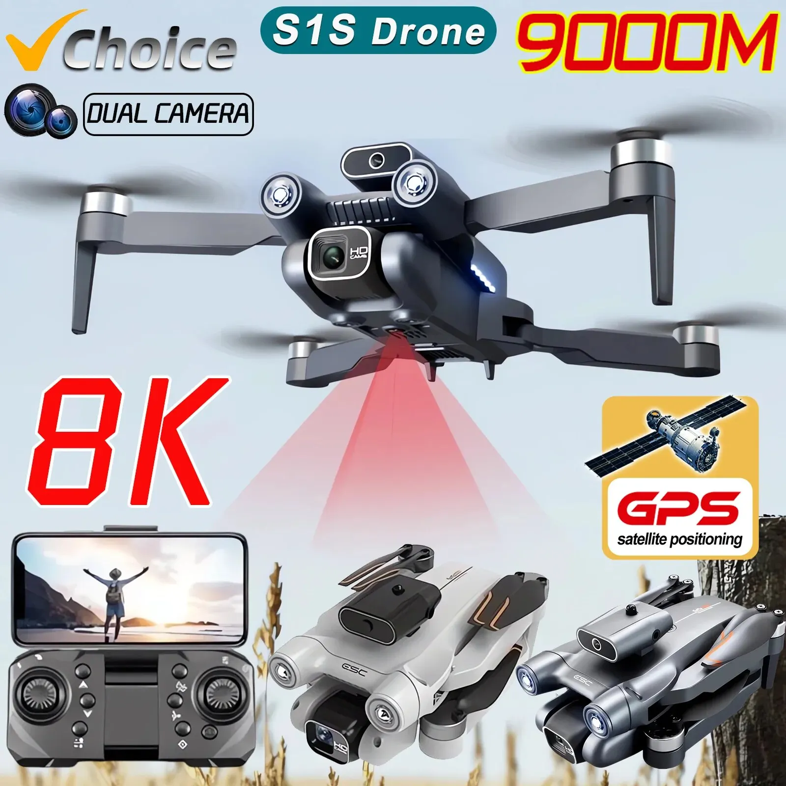 Brushed Drone Motor - S1S 5G GPS Drone Caméra 8K,