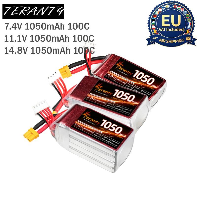 Lipo Battery 4S - 2 batteries Lipo RC 1050mAh 2S