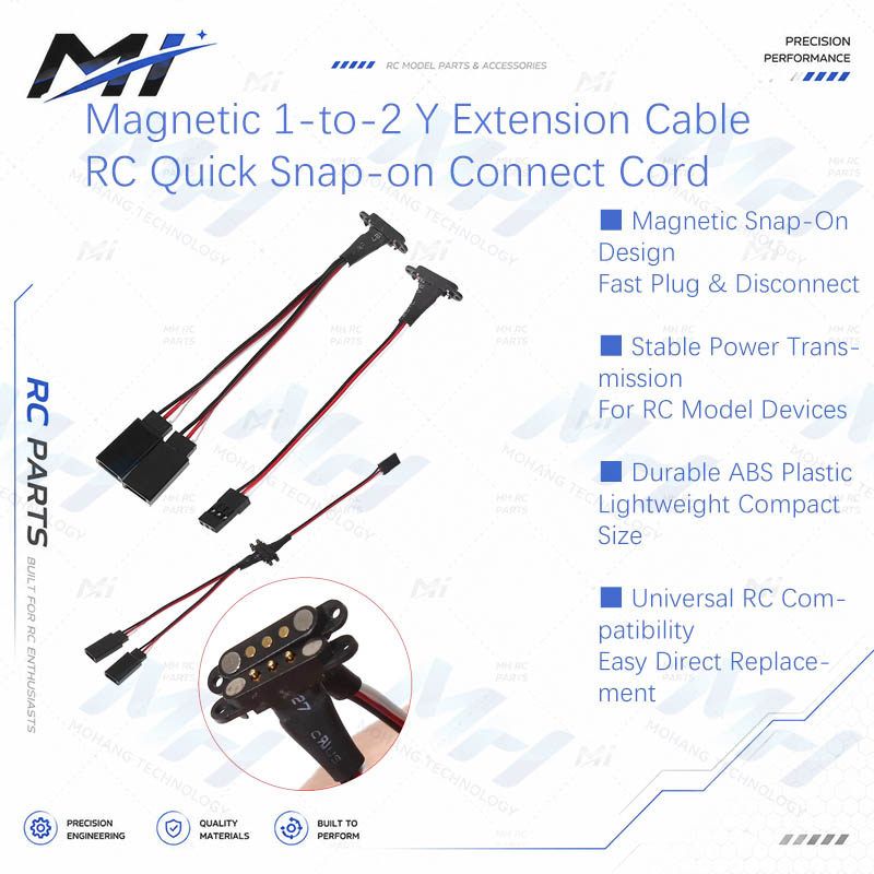 Rc Drone - Câble d'extension magnétique 1-vers-2 avec connecteur