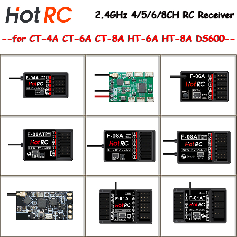Radio Transmitter 2.4Ghz - Récepteurs HOTRC 2.4Ghz F-01A F-10AT F-06A