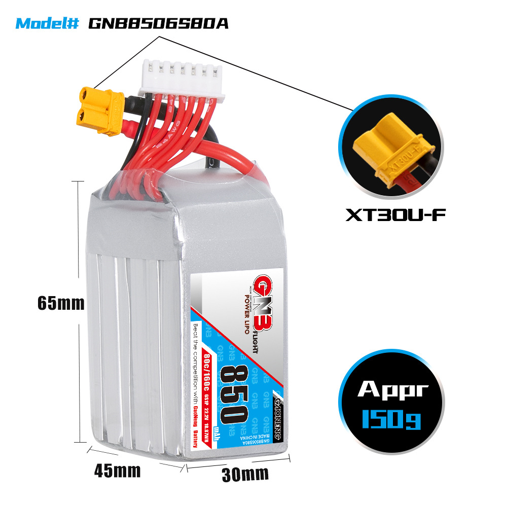 Batterie LiPo GNB 6S 22,2 V 85 - Lipo Battery 6S avis et prix