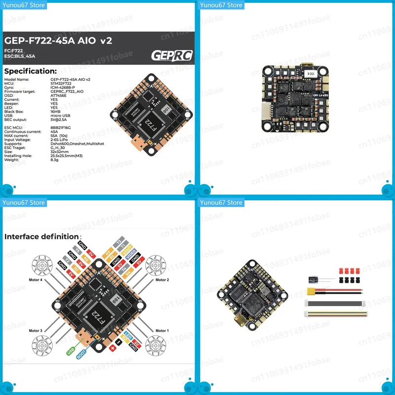 Contrôleur de vol GEPRC GEP-F7 - F722 Flight Controller avis et prix