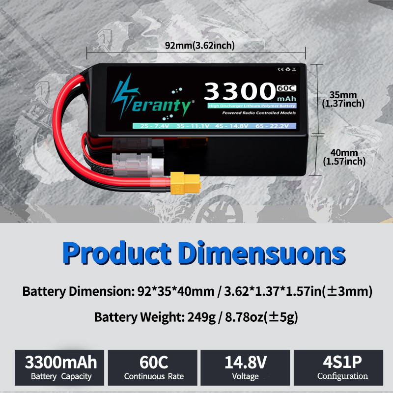 Batterie Lipo TERANTY 4S 3300m - Lipo Battery 4S avis et prix