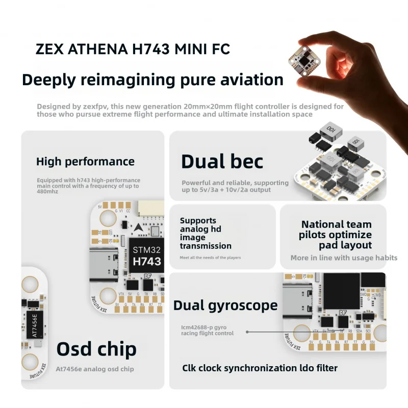 Contrôleur de vol SkyDElZEX AT - Betaflight Fc avis et prix