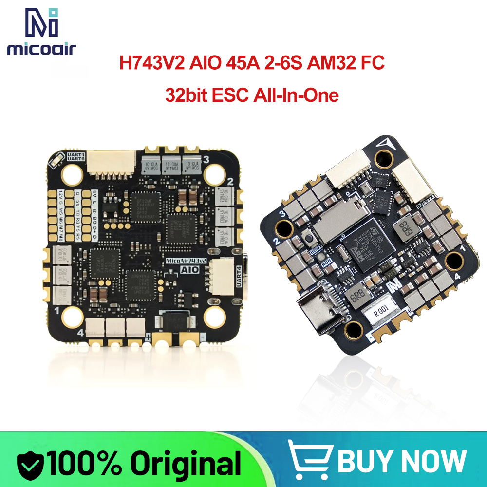 MicoAir H743V2 AIO 45A AM32 2- - Betaflight Fc avis et prix