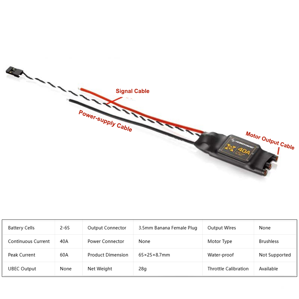 Hobbywing XRotor 40A, variateu - 4 In 1 Esc avis et prix