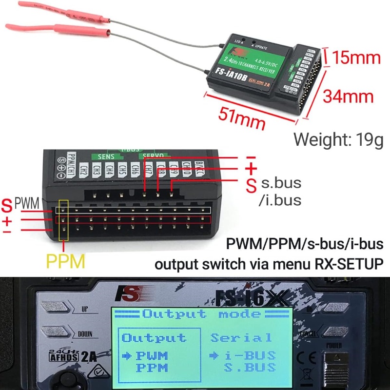 Flysky FS-iA10B 10CH récepteur - Flysky Transmitter avis et prix